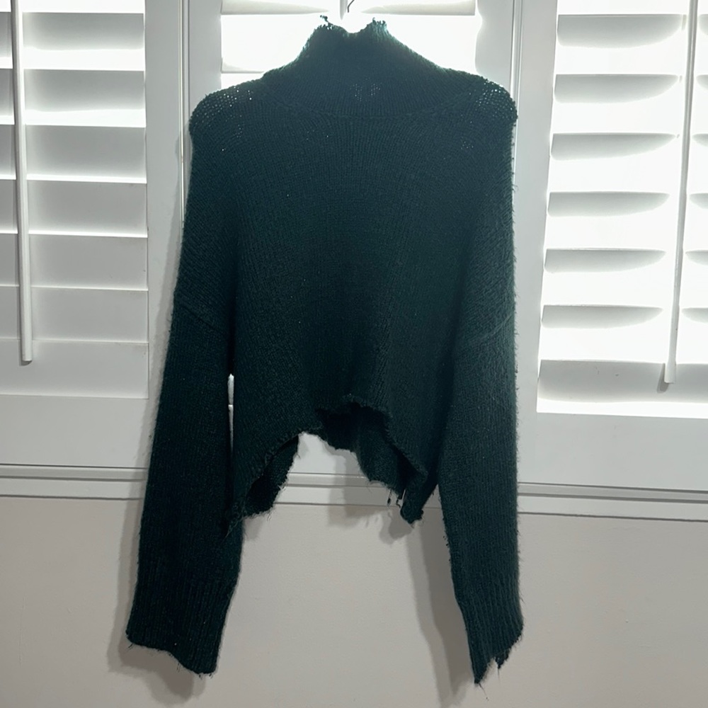Urban Outfitters raw edge thick turtleneck - Teal